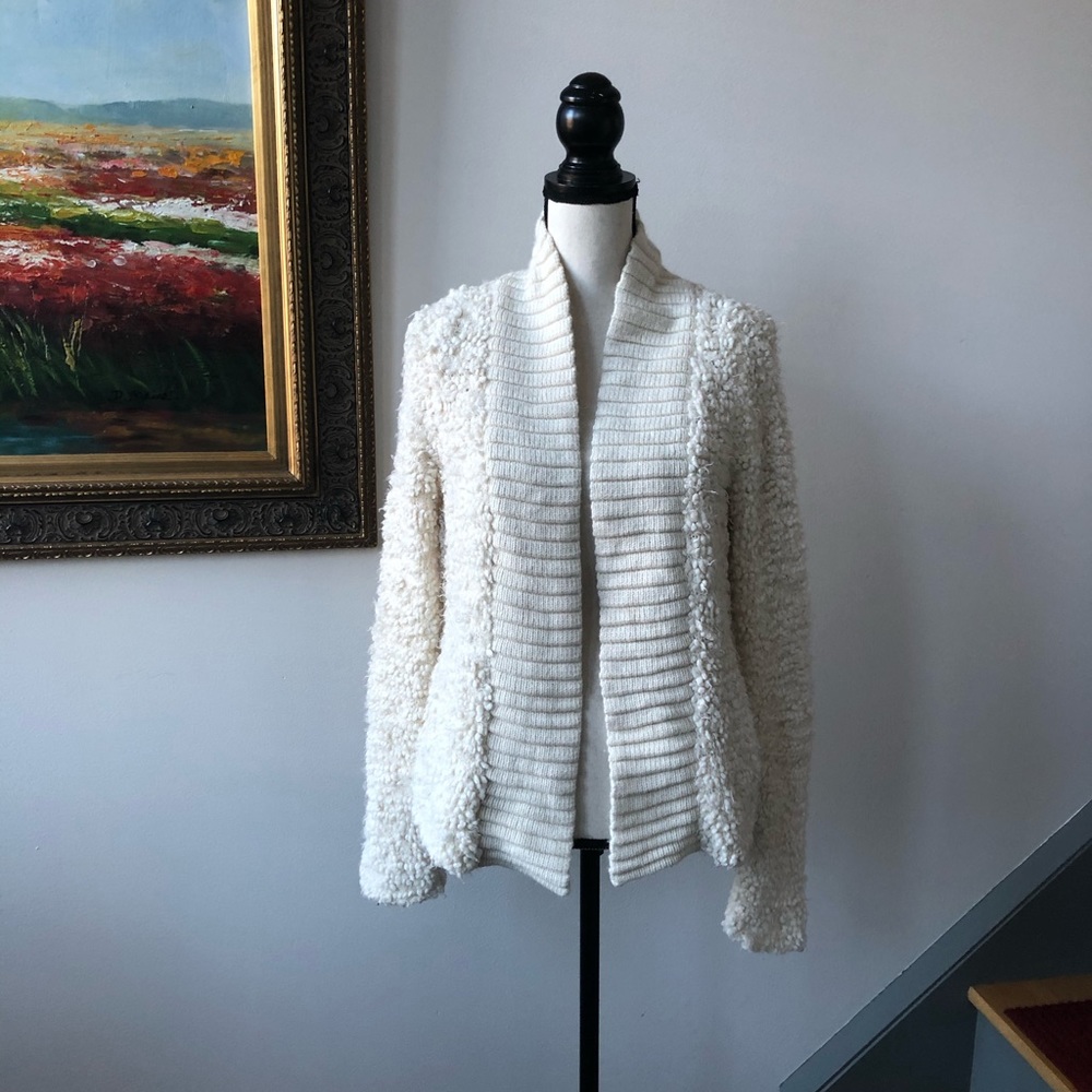 Sleeping on Snow open front cardigan textured sz M